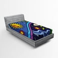 thumbnail image 1 of Ambesonne Abstract Fitted Sheet, Sunny Nature Flowers, Twin XL Size, Multicolor, 1 of 2