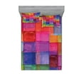 thumbnail image 1 of Abstract Fitted Sheet & Pillow Sham Set, Rainbow Colored Geometric Square Shaped Blurry Effects Watercolor Design, Decorative Printed 6 Piece Bedding Decor Set, Full, Multicolor, by Ambesonne, 1 of 3