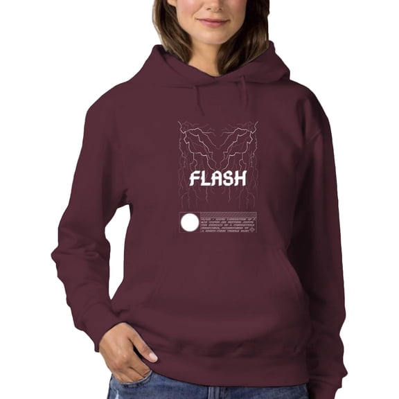 Abstract Flash Of Lightning Hoodie Women -Image by Shutterstock, Female x-Large