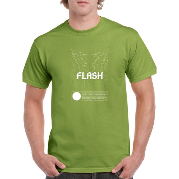 Abstract Flash Of Lightning T-Shirt Men -Image by Shutterstock, Male 5X-Large