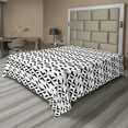 thumbnail image 1 of Abstract Flat Sheet, Continuous Monochromatic Curved Flower Like Motifs Illustration Print, Soft Comfortable Top Sheet Decorative Bedding 1 Piece, 6 Sizes, White and Charcoal Grey, by Ambesonne, 1 of 1