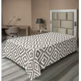 thumbnail image 1 of Ambesonne Abstract Flat Bedding Sheet Soft Top Sheet, Rhombus Geometric Art Deco, Twin, Dark Blue Pastel Brown, 1 of 1