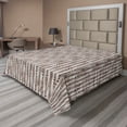 thumbnail image 1 of Abstract Flat Sheet, Grunge Style Tribal Vibe Animal Print Inspired Striped Weathered Ornament, Soft & Comfy Top Sheet Decorative Bedding 1 Piece, California King, Brown Warm Taupe, by Ambesonne, 1 of 1