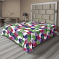 thumbnail image 1 of Abstract Flat Sheet, Modern Geometric Forms Interlocking Hexagonal Large Direction Pointers Theme, Soft Comfortable Top Sheet Decorative Bedding 1 Piece, 6 Sizes, Multicolor, by Ambesonne, 1 of 1