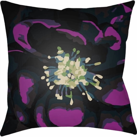 Surya AF008-1818 Abstract Floral Outdoor Medium Throw Pillow, 18 x 18 x 4 in. - Multicolor