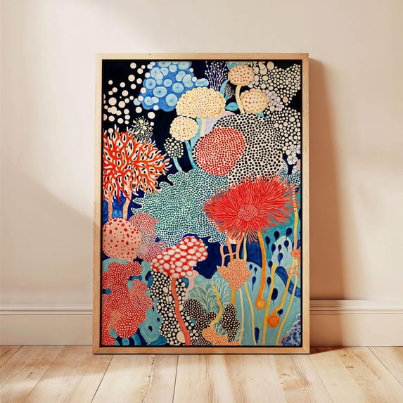 Abstract Floral Art Colorful Botanical Print Home Decor Office Wall Art ...