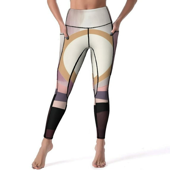 Abstract Floral Art Print Leggings Jogger Pants Women's Tights Womens Leggings
