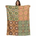 thumbnail image 1 of Abstract Floral Blanket Soft Cozy Warm Throw Blanket for Couch, Plush Fuzzy Flannel Fleece Blankets for Sofa, Vintage Ethnic Tribe Abstract Art Bed Blankets Lightweight Gifts for Women, 30"x40", 1 of 9