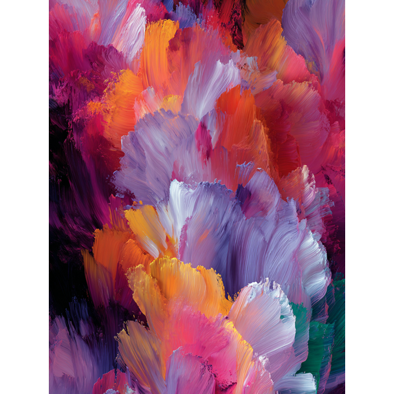 Abstract Floral Canvas Print Wall Art for Living Room Bedroom Office Hallway Hotel Lobby Modern Home Decor