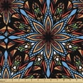 thumbnail image 1 of Ambesonne Abstract Floral Fabric by the Yard Upholstery, Funky Petal Forms, 3 Yards, Charcoal Grey Multicolor, 1 of 4