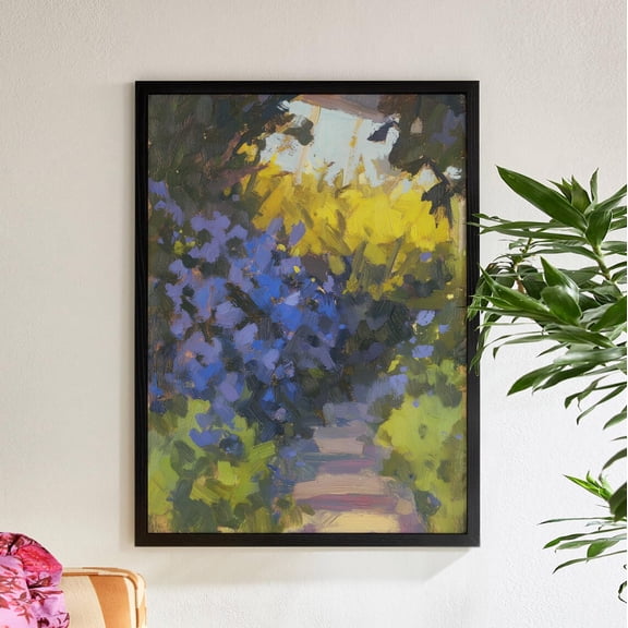 Abstract Floral Landscape Impressionist Garden Path Art, Unframed Poster