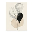 thumbnail image 1 of Abstract Floral Line Art - Line Drawing Line Art Minimalist Abstract Botanical Modern Art Black and White Floral Unframed Wall Art Print 12 x 16 inches, 1 of 4