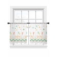 thumbnail image 1 of Abstract Floral Plant Sheer Curtains 2 Panels Set Tribal Decor Aztec White Sheer Window Curtains Light Filtering Rod Pocket Voile Drapes for Bedroom Living Room 52"x45", 1 of 8