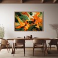 thumbnail image 1 of Abstract Floral Poster: Green and Orange Modern Home Decor, Size 8x12 UNFFRAMED F03.1.7l2095, 1 of 3