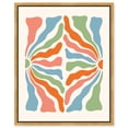 thumbnail image 1 of Abstract Floral Streamers Canvas Trendy Retro Posters by Art Remedy, Gold Frame, 16 x 20, 1 of 7