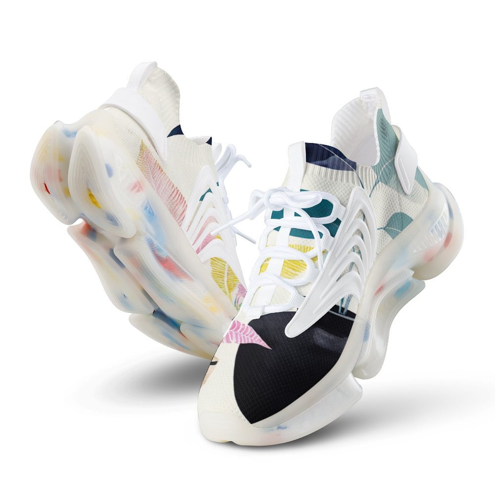 Abstract Floral Vase Art Walking Shoes for Men Woman Lightweight Tennis ...