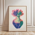 thumbnail image 1 of Abstract Floral Vase Colorful Botanical Illustration Home Wall Art, Unframed Paper Poster 16x20in, 1 of 4
