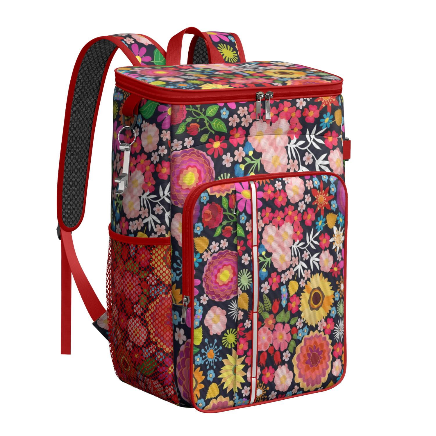 Abstract Floral Watercolor Spring Pattern Backpack Cooler - 20L High ...