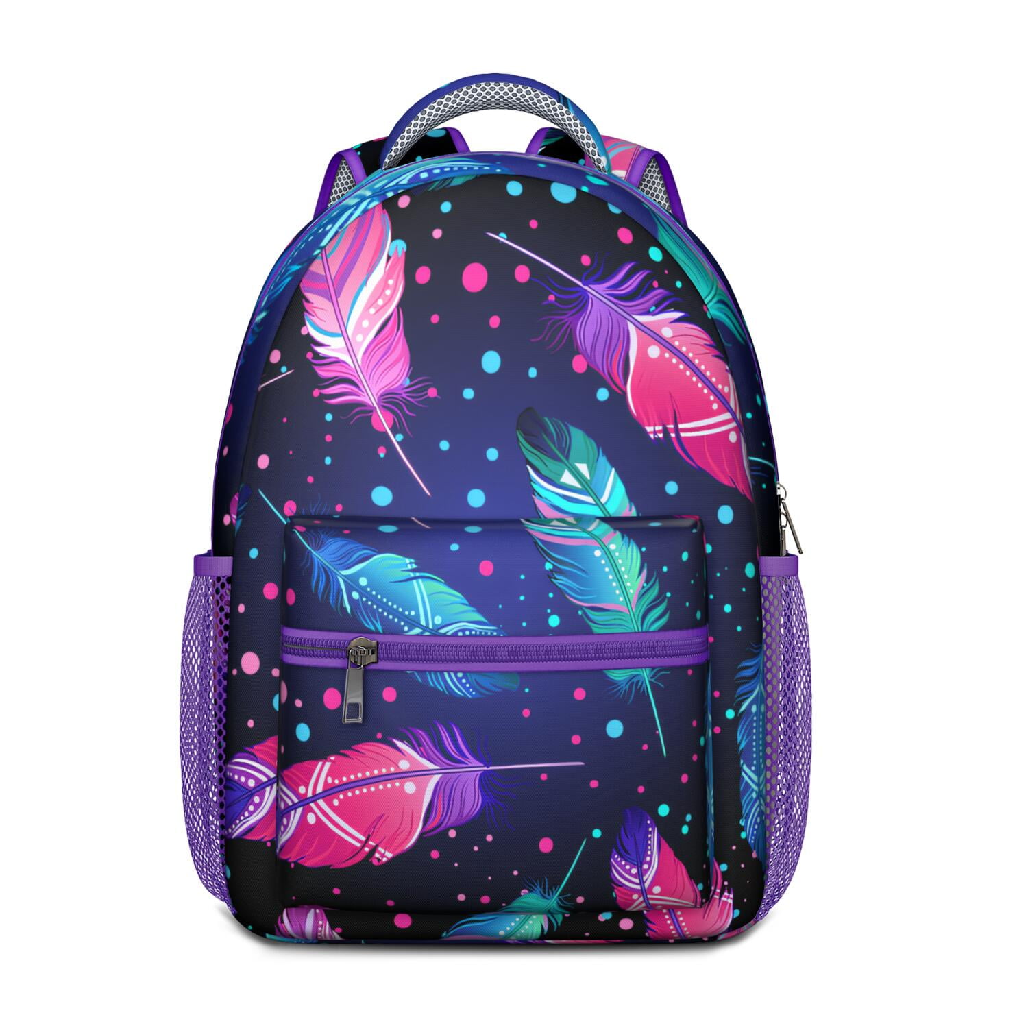Abstract Floral Waterproof Backpack - Ergonomic & Durable for Teens & Students