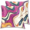 thumbnail image 1 of Abstract Flow Art Throw Pillow Covers 20x20 Inch 2 Packs Decorative Square for Living Room Couch Bed Sofa, 1 of 6