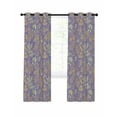 thumbnail image 1 of Abstract Flower Blackout Curtains for Bedroom Living Room, Orange Yellow Dandelion Lavender Floral Plant Leaf Purple 84 In Long Thermal Insulated Darkening Drapes Grommet Window Treatments 52x84 In, 1 of 9