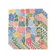 thumbnail image 1 of Abstract Flower Cloth Napkins Set of 4 Reusable Dinner Napkins, Coolorful Wildflower Darden Floral Cocktail Napkin Washable Table Napkins for Wedding/Holiday Party/Baby Shower 20"x20", 1 of 7