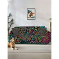 thumbnail image 1 of Abstract Flower Couch Cover for 2 Cushion Couch, Vintage Botanical Geometric Floral Washable Love Seat Sofa Covers Slipcover, Throw Sofa Covers for Pets, Furniture Protector 71"x102", 1 of 9