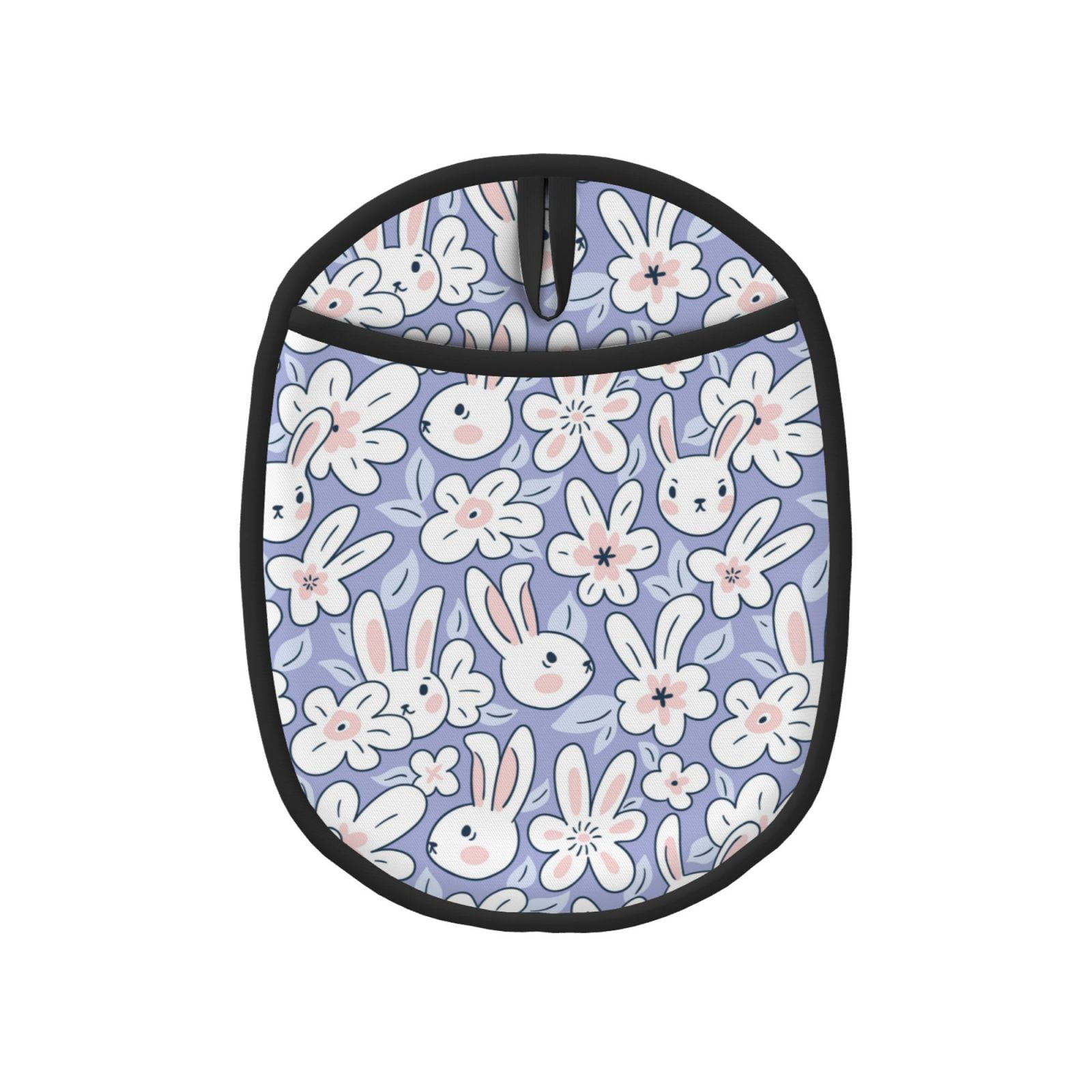 Abstract Flower Cute Rabbit Purple Pot Holders for Kitchen Heat