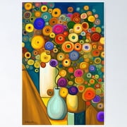 Abstract Flower Extravaganza Poster, Poster Only