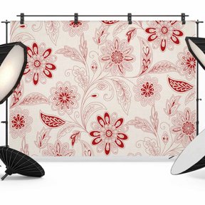 Abstract Flower Fruit Photography Backdrop 7x5FT, Watercolor Classic Red Texture Photo Backdrops, Background for Photography Studio Photo Studio Background, Back Drop for Photoshoot