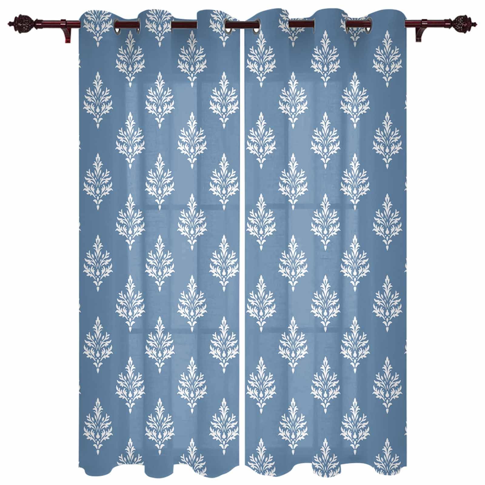 Abstract Flower Hand Drawn Curtains for Living Room Window Curtain for ...