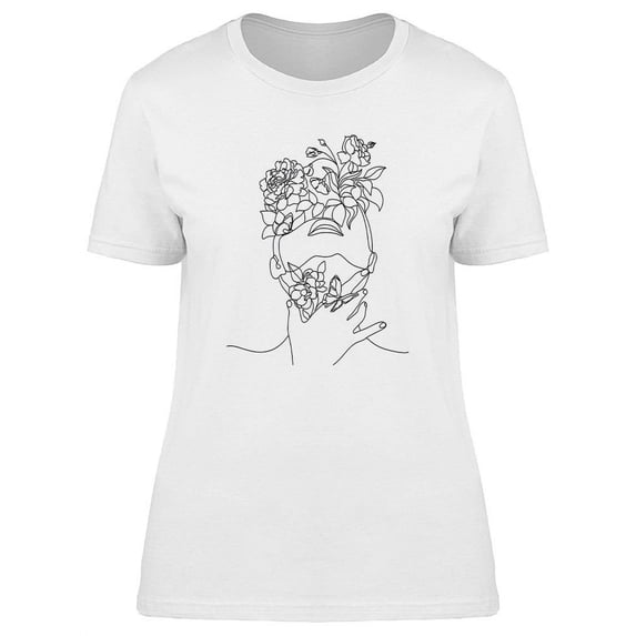 Abstract Flower Head T-Shirt Women -Image by Shutterstock, Female Medium