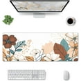 thumbnail image 1 of Abstract Flower and Leaves Extended Big Mouse Pad Large,XL Gaming Mouse Pad Desk Pad,31.5x11.8inch Long Computer Keyboard Mouse Mat Mousepad with 3mm Non-Slip Base Stitched Edge for Home Office Work, 1 of 6