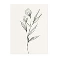 thumbnail image 1 of Abstract Flower Line Art - Line Drawing Line Art Floral Minimalist Black and White Botanical Flowers Nature Unframed Wall Art Print 18 x 24 inches, 1 of 4
