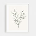 thumbnail image 1 of Abstract Flower Line Drawing - Line Drawing Line Art Botanical Minimalist Black and White Floral Nature Abstract White Framed Wall Art Print 12 x 16 inches, 1 of 3