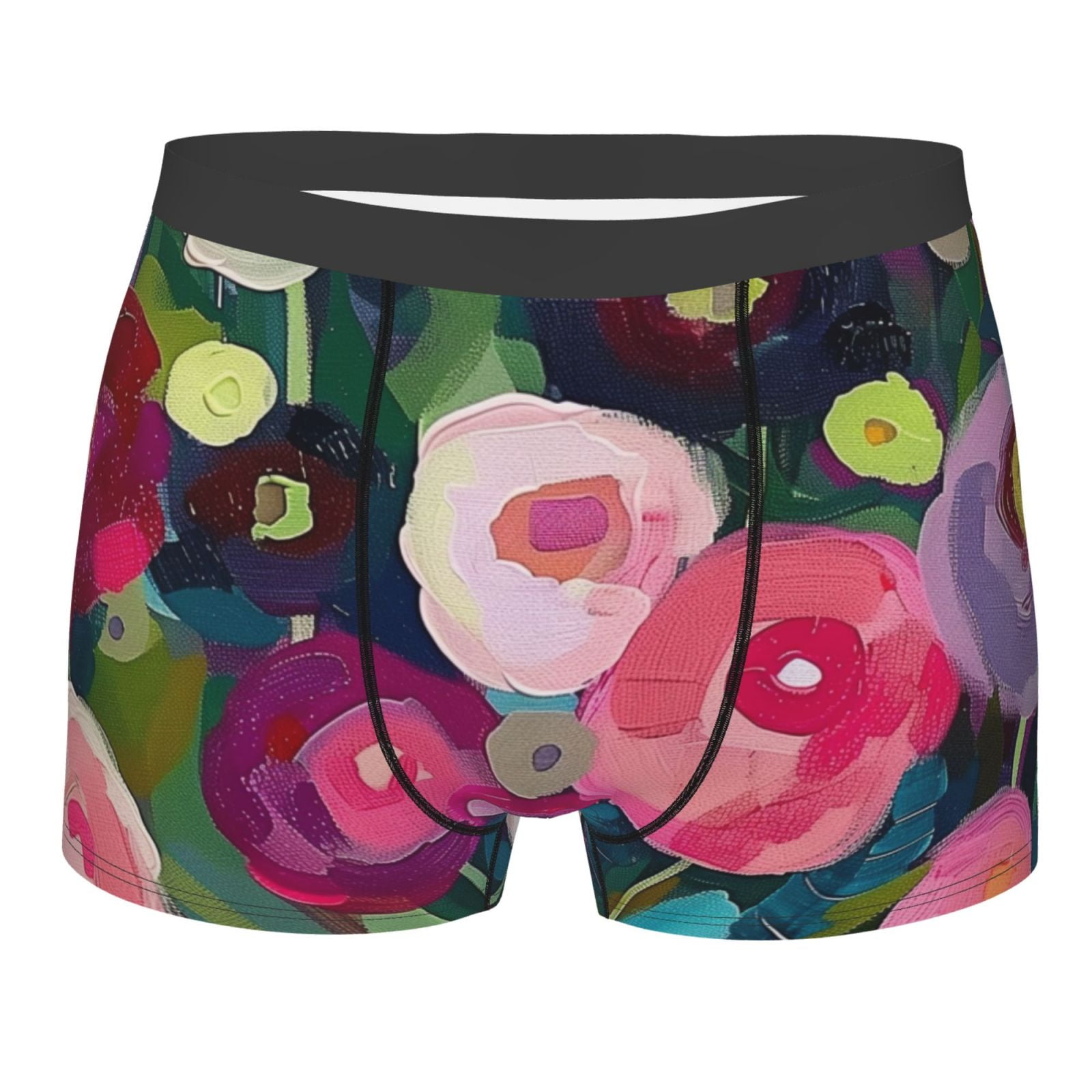 Abstract Flower Painting Garden rsity Printed Men'S Flat Angle