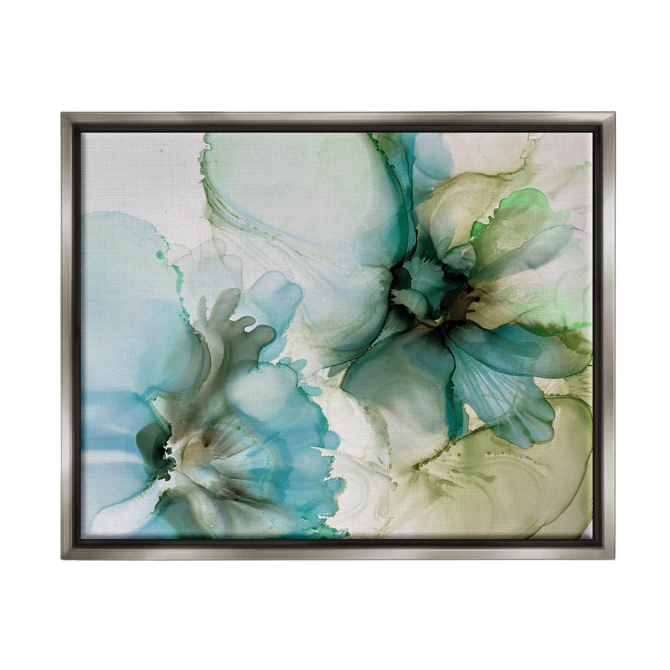 Abstract Flower Petals Blooming Abstract Graphic Art Luster Gray Framed Art Print Wall Art