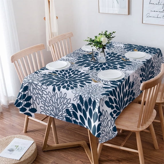 Abstract Flower Table Cloth Waterproof Dining Tablecloth for Table Kitchen Decorative Coffee Cuisine