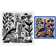 thumbnail image 1 of Abstract Flowers Birds Clear Stamps Silicone 5.91 x 5.91 inches Rectangular Decorative-Clear-Stamps colorful, 1 of 8