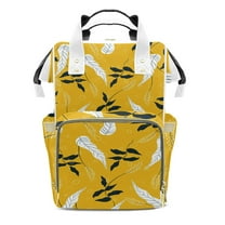 Abstract Flowers Diaper Backpack – Large Capacity, Insulated Baby Bottle Pocket, Multifunctional Mommy Bag for Boys & Girls