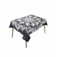 thumbnail image 1 of Abstract Flowers Ethnic Table Cloth 60x84 Inch Rectangle, Blue Wood Grain Waterproof Tablecloth Washable Table Cover for Party Picnic Dinner Decor, 1 of 9