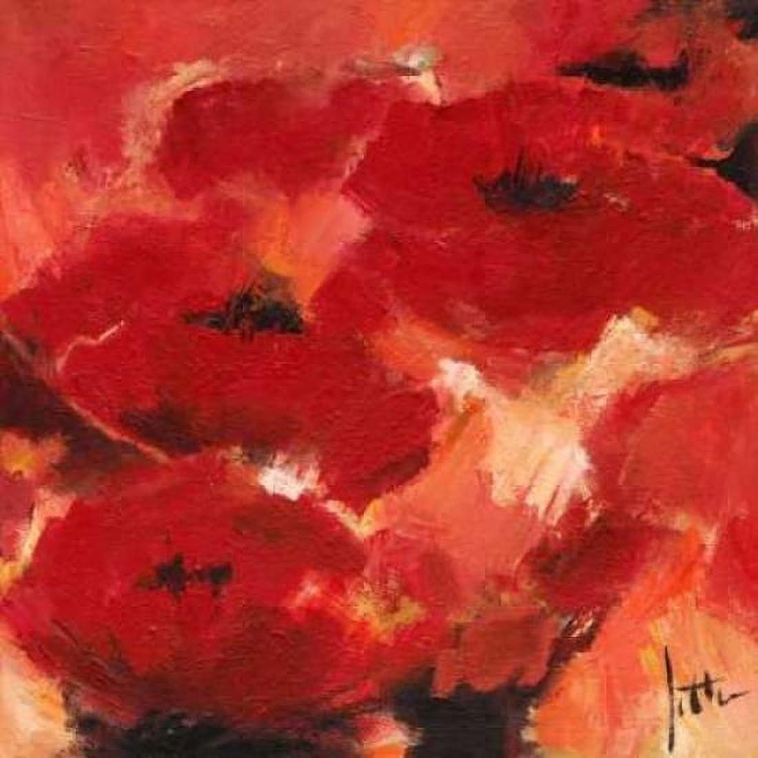 Abstract Flowers II Canvas Art - Jettie Roseboom (24 x 24)