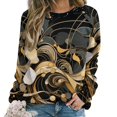 thumbnail image 1 of Abstract Flowers Mom Sweatshirt For Women Long Sleeve Pullover, 1 of 7