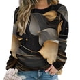 thumbnail image 1 of Abstract Flowers Mom Sweatshirt For Women Long Sleeve Pullover, 1 of 7