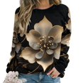 thumbnail image 1 of Abstract Flowers Mom Sweatshirt For Women Long Sleeve Pullover, 1 of 7