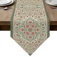 thumbnail image 1 of Abstract Flowers Print Table Runner Linen Burlap Table Runner 90 Inches Long Retro Bohemia Ethnic Botanical Style Dresser Scarves for Kitchen Island Coffee Dining Room Party Holiday Decor 13"x90", 1 of 8