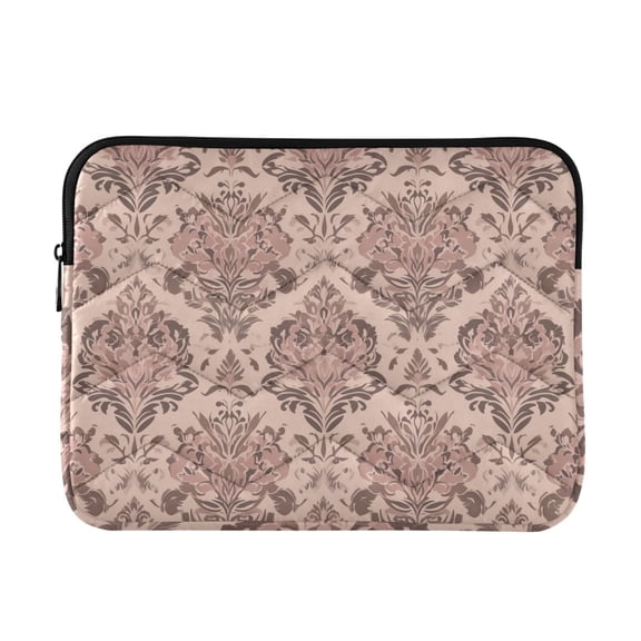 Abstract Flowers Retro Tone Quilted Laptop Protective Cases Computer Sleeves Tablet Bags Briefcases M