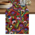 thumbnail image 1 of Abstract Flowers Table Runner 72 Inches, Spring Botanical Floral Leaf Plant Red Bed Runner Dresser Scarves Tabletop for Indoor Outdoor Parties/Ceremony/Banquet, 18" x 72", 1 of 8