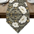 Curated visual reference: Picture Idea: Abstract Flowers Table Runner Linen Burlap Table Runner 36 Inches