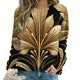 thumbnail image 1 of Abstract Flowers Womens Oversized Sweatshirts Hoodies Crewneck Casual Tops Comfy FallWinter Clothes 2024, 1 of 7